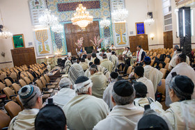 مراسم دعای کلیمیان برای سلامتی مقام معظم رهبری بمناسبت دهه فجر 